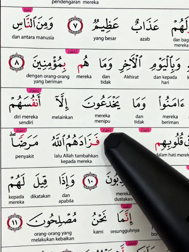 Foto Sebenar Pen Pintar Sentuh Kalimah Arab & Terjemahan Perkata Mushaf Al-Fatih