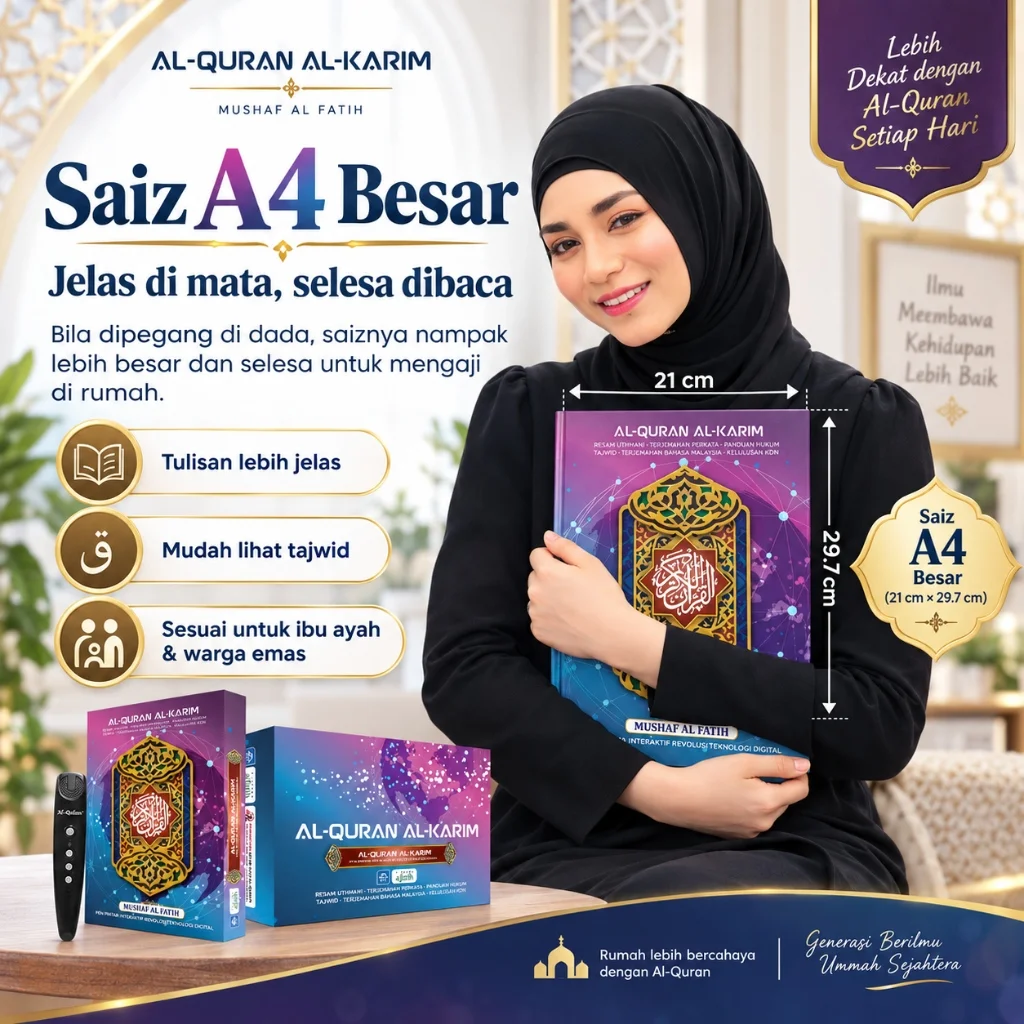 Poster Saiz A4 Besar - Jelas Di Mata Selesa Dibaca